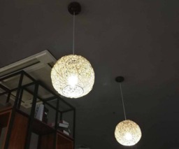 Rattan Goble Pendant Lights, Ball Hanging Lamps, Rural Decorative Lighting