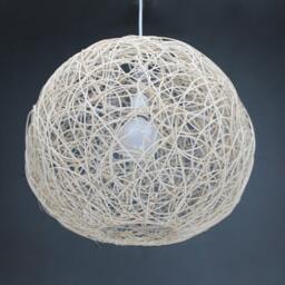 Rattan Goble Pendant Lights, Ball Hanging Lamps, Rural Decorative Lighting - thumbnail 3