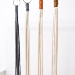 Modern Macrame Plant Hanger - Eco-Friendly Recycled Cotton Home Decor Accessories Customizable Boho Scandinavian - thumbnail 3