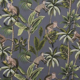 Large Grey Monkey High Back Chair - Tropical Armchair Handmade in Britain - thumbnail 4