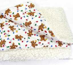 Baby Blanket, Teddy Plush, Cuddly Cotton Comforter Xl, Made By Buntmixxdesign - thumbnail 1