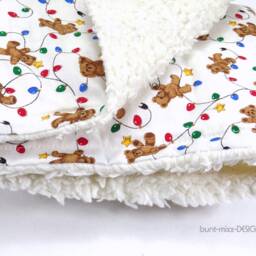 Baby Blanket, Teddy Plush, Cuddly Cotton Comforter Xl, Made By Buntmixxdesign - thumbnail 4