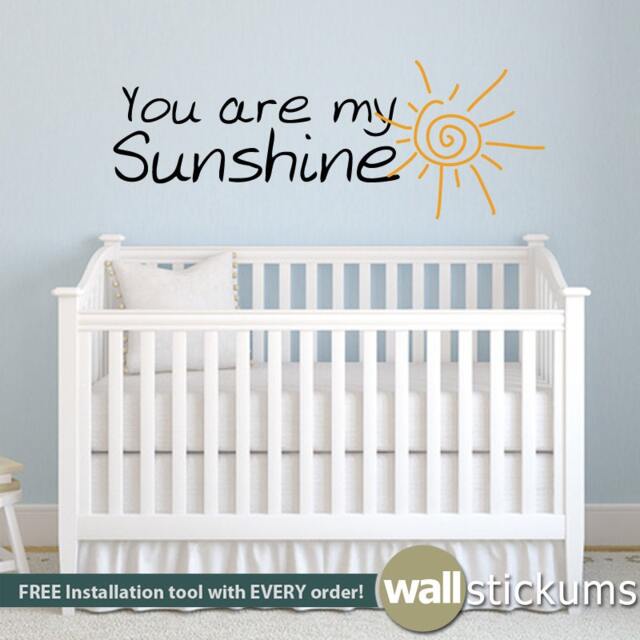 You Are My Sunshine Wall Decal - Nursery Kids Room Decor - image 1