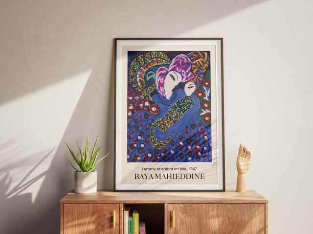 Baya Mahieddine Art Print Algerian Artist Exhibition Wall Decor - image 1