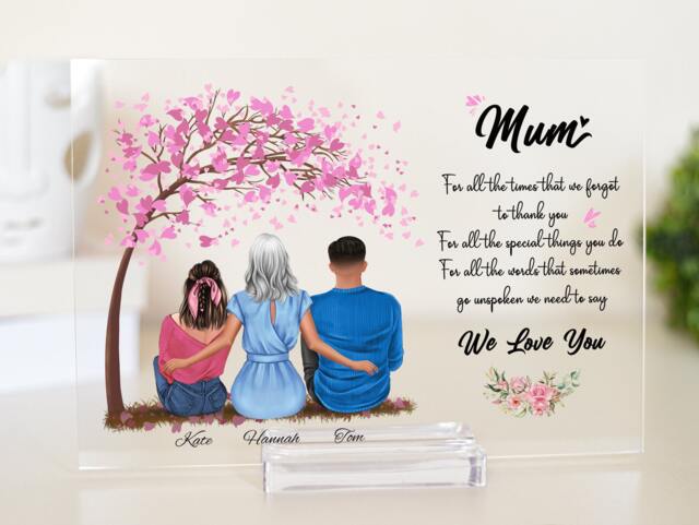 Personalized Mother's Day Plaque Acrylic Family Poem Gift - image 1