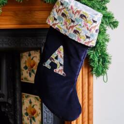 Liberty Christmas Stocking - Velvet Luxury Print Childs Stockings Ornament Decorations Baby - thumbnail 3