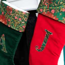 Liberty Christmas Stocking - Velvet Luxury Print Childs Stockings Ornament Decorations Baby - thumbnail 2