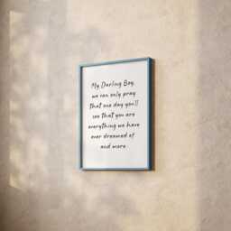 My Darling Boy Nursery Quote Print - Boys Room Wall Art, Baby Prints, Shower Gift For Boy, Poem, Art - thumbnail 2