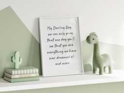 My Darling Boy Nursery Quote Print - Boys Room Wall Art, Baby Prints, Shower Gift For Boy, Poem, Art - thumbnail 1