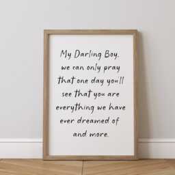 My Darling Boy Nursery Quote Print - Boys Room Wall Art, Baby Prints, Shower Gift For Boy, Poem, Art - thumbnail 3