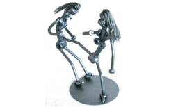 Female Fighter Kickboxing, Karate Coach Gift - Custom Portrait Gift Nuts & Bolts Metal Sculpture For Women, Unique Women Instructor - thumbnail 1