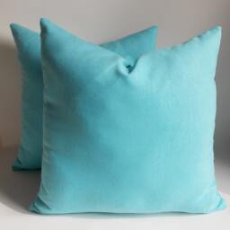 Set Of 2 Turquoise Cotton Throw Pillow Covers Decorative Accent - thumbnail 2