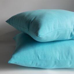 Set Of 2 Turquoise Cotton Throw Pillow Covers Decorative Accent - thumbnail 3