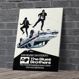 Blues Brothers Canvas Framed Glossy Coated Premium With Metal Hanger Various Sizes - thumbnail 2
