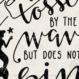 Mermaid Quote Print, Hand Lettered Nautical Wall Art - Digital Download - thumbnail 3
