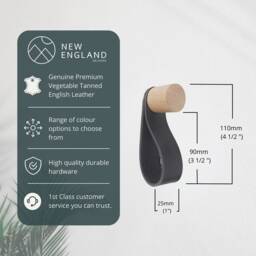 Curtain Rod Holder/Pole Holder, Leather Strap Curtain Hanger, Bracket. Not Included - thumbnail 3