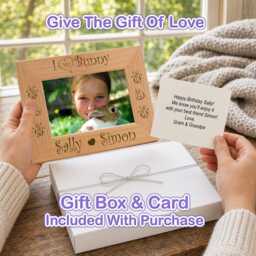 Bunny Picture Frame, Rabbit Gifts For Mom & Kids, Personalized Pet Lovers Photo Display Keepsake - thumbnail 2