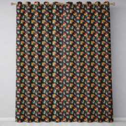 Colorful Firework Burst Abstract Seamless Pattern Festive Night Sky Readymade Eyelet Ring Top Thermal 100% Blackout Curtains - thumbnail 2