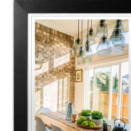 Poster Frame 61 X 91.5 cm - Wood Look Black Mdf, Design Picture With Back Panel & Shatter-Proof PVC Glass, Profile Width 30 Mm - thumbnail 3