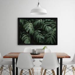 Poster Frame 61 X 91.5 cm - Wood Look Black Mdf, Design Picture With Back Panel & Shatter-Proof PVC Glass, Profile Width 30 Mm - thumbnail 4