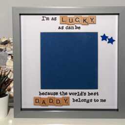Daddy Scrabble Art Frame Photo - Handmade Fathers Day Birthday Present - thumbnail 3