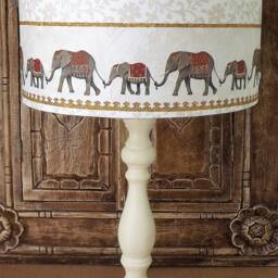 Elephant Train Lampshade Shabby Chic Indian Raj Style - thumbnail 2