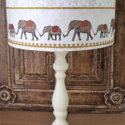 Elephant Train Lampshade Shabby Chic Indian Raj Style - thumbnail 4