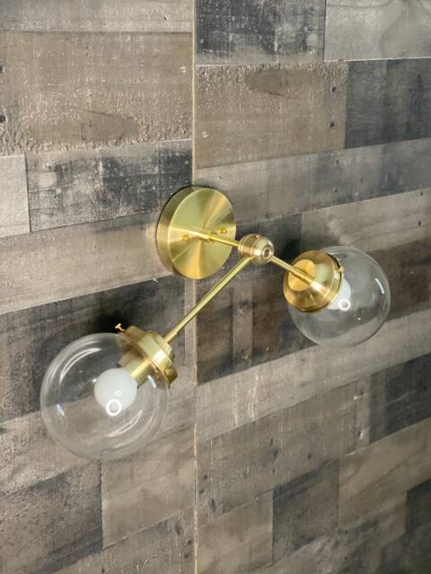 In Stock - Ships On The Same Day Sakkari Modern Double Light 6In Globe Mid Century Bathroom Sconce - image 1