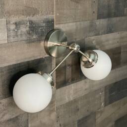 In Stock - Ships On The Same Day Sakkari Modern Double Light 6In Globe Mid Century Bathroom Sconce - thumbnail 4
