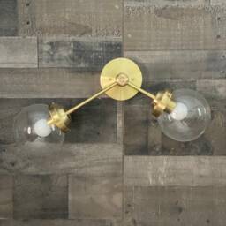 In Stock - Ships On The Same Day Sakkari Modern Double Light 6In Globe Mid Century Bathroom Sconce - thumbnail 2