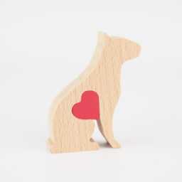 Personalized English Bull Terrier Wooden Figurine, Memorial Remembrance Gift For Dog Owner, Mother's Day Mum - thumbnail 2