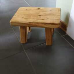 Handcrafted Rustic Wooden Stool Small Step Stool/Table - thumbnail 3