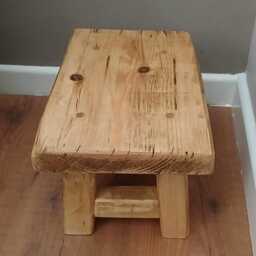 Handcrafted Rustic Wooden Stool Small Step Stool/Table - thumbnail 2