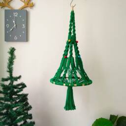 Macrame Christmas Tree, Nursery Decoration - thumbnail 3