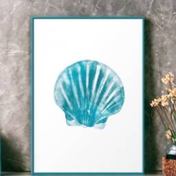 Set Of 3 Beach Themed Watercolour Bathroom Wall Posters Prints Pictures Illustrations - Art Decor New Home Gift A4 - thumbnail 2