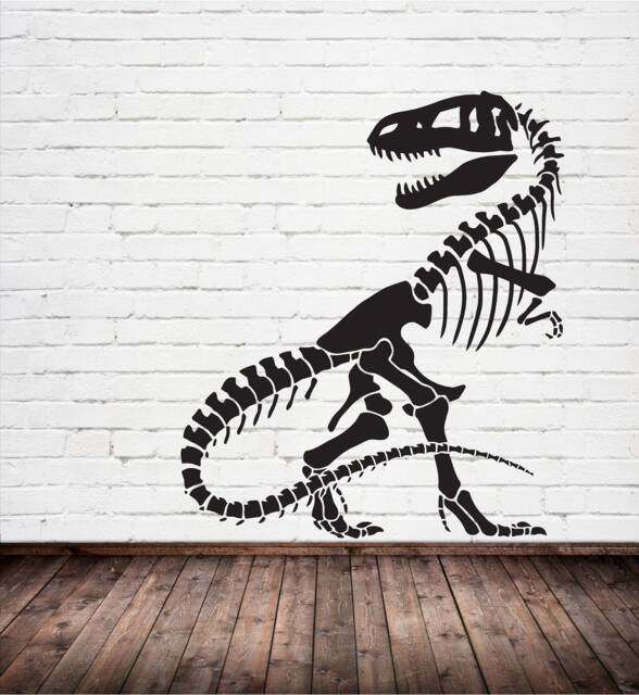 T-Rex Dinosaur Sticker, Vinyl Wall Art Sticker, Transfer, Mural, Stencil, Easy To Apply, Instructions Included, Matt Finish - image 1