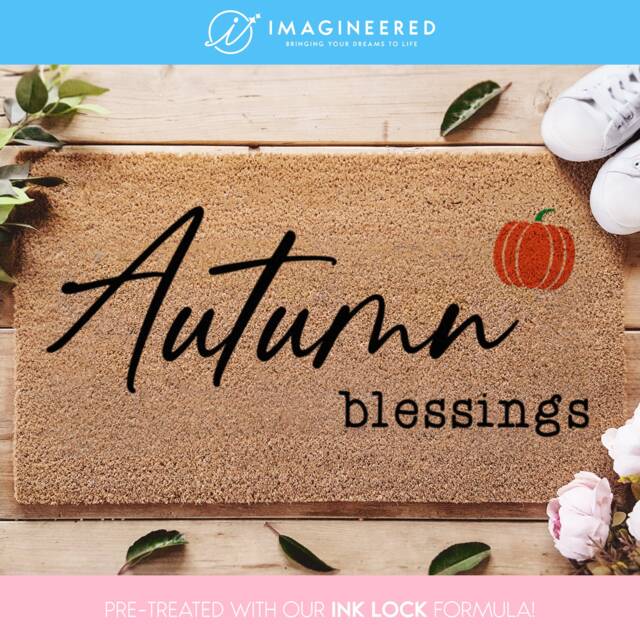 Autumn Blessings Pumpkin Doormat - Fall Porch Decor Home Autumn Door Mat Decorations - image 1