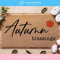 Autumn Blessings Pumpkin Doormat - Fall Porch Decor Home Autumn Door Mat Decorations - thumbnail 1