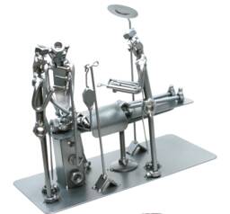 Ear, Nose & Throat Nuts Bolts Surgeon Sculpture, Custom Audiologist Gift, Caricature, Ent Doctor, Ear Nose Throat, Gifts - thumbnail 1