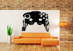 Wall Decal Vinyl Sticker Decals Peal & Stick Cheap Decor Art Gaming Games Game Controller Joystick Abstract Look L379 - thumbnail 1