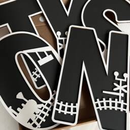 Wooden Train Name Sign - Personalised Plaque Custom Nursery Decor Theme Bedroom Wall Art - thumbnail 3