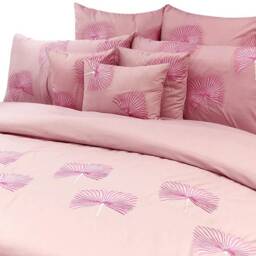 King, Queen & Twin Size Pink Decorative Duvet Cover Set, Cotton Embroidery, Abstract Contemporary - Moments - thumbnail 3