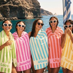 Personalized Beach Towel, Bachelorette Party Favors, Custom Turkish Bridesmaid Proposal Gift, Girls Trip Vacation Towels - thumbnail 2