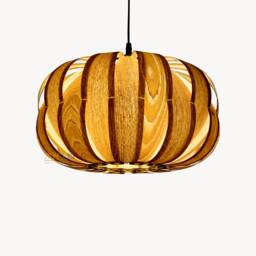 Newwood Pendant Light-Chandelier-Light Fixture-Ceiling Light-Pendant Light-Wood Light-Lighting-Rustic Light-Crown Light-Chinese Ash - thumbnail 2
