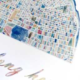 You Belong Here Tacoma Map Watercolor Washington City Block Plan - Art Print North Slope Proctor Central Ups District Downtown Tacoma Spring - thumbnail 2