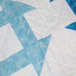 Handmade Churn Dash Quilt, Turquoise Lime Green Throw, 55 Inch Baby Quilt - thumbnail 3