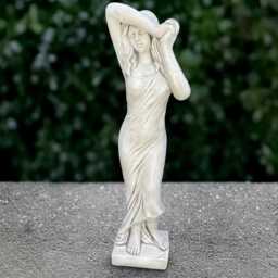 Fantasy Lady Statue Concrete Woman Sculpture Outdoor Person Figurine Handmade Greek Goddess Ornament Lady Lover Gift Front Door Decoration