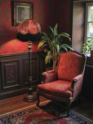 Handmade Burgundy Red Paisley Fabric Dome Lampshades, Black Fringe, Handcrafted in Great Britain