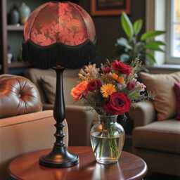 Burgundy Red Paisley Fabric Lampshade With Black Fringe, Handmade in The UK For Table & Floor Standard Lamp Shades, Ceiling Lights - thumbnail 2