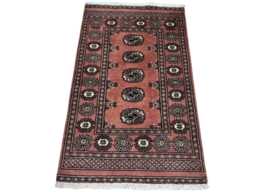 2.6x4 Pink Color Bokhara Rug - 0.80x1.20 Bedroom Luxury Area Turkish Fine Quality Afghan